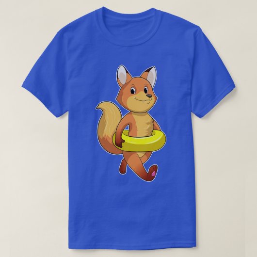 ライフブイ付キツネ Tシャツ (デザイン正面)