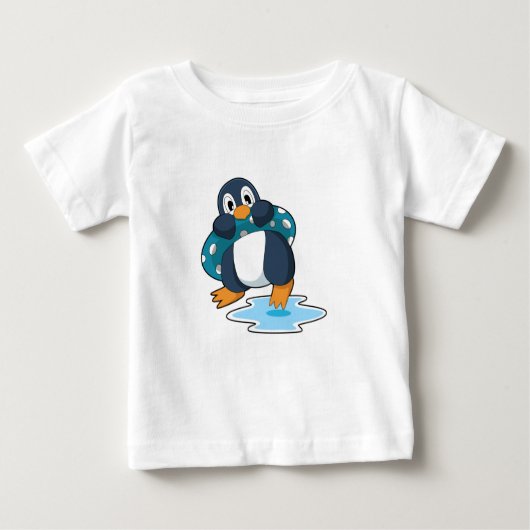 ライフブイ付ペンギン ベビーTシャツ (正面)