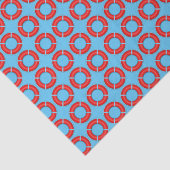 ライフブイ模様航海の青 薄葉紙 (詳細)