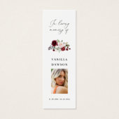 ライフブックマークのバーガンディお祝い (正面)