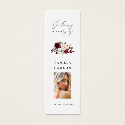 ライフブックマークのバーガンディお祝い (正面)