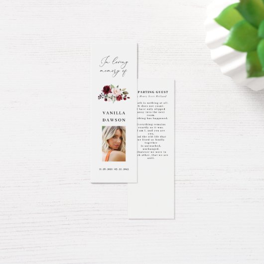 ライフブックマークのバーガンディお祝い (デスク)