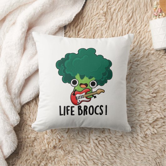ライフブロックスベおもしろいギーブロッコリープン クッション (ブランケット)