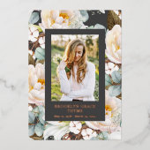 ライフプログラムのお祝いフォイル実在の見出し 箔招待状 (正面)