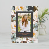 ライフプログラムのお祝いフォイル実在の見出し 箔招待状 (立ち正面)