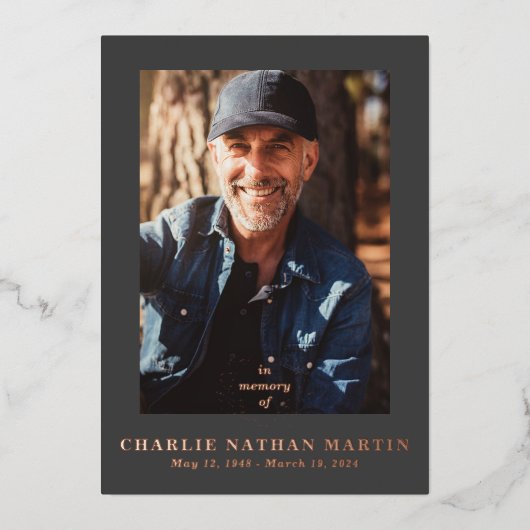 ライフプログラムのお祝いフォイル実在の見出し 箔招待状 (正面)