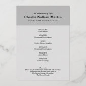 ライフプログラムのお祝いフォイル実在の見出し 箔招待状 (裏面)