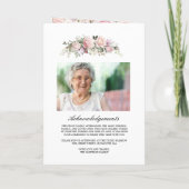 ライフプログラムの2つの写真の葬儀お祝い プログラム (裏面)