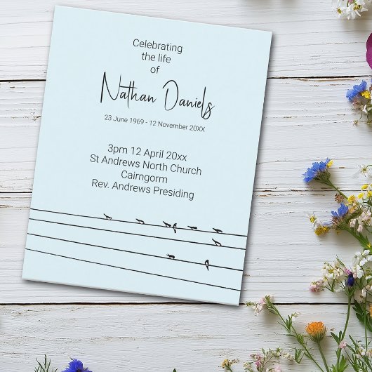 ライフプログラムカードのワイヤお祝い上の鳥 招待状