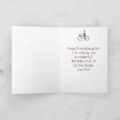 ライフベターバイクジ素晴らしャンドルター誕生日 カード (内部)