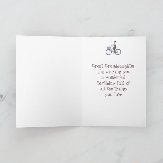 ライフベターバイクジ素晴らしャンドルター誕生日 カード (内部)