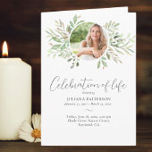 ライフボタニッかわいらしク葬儀写真のお祝い プログラム