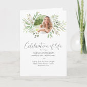 ライフボタニッかわいらしク葬儀写真のお祝い プログラム (正面)