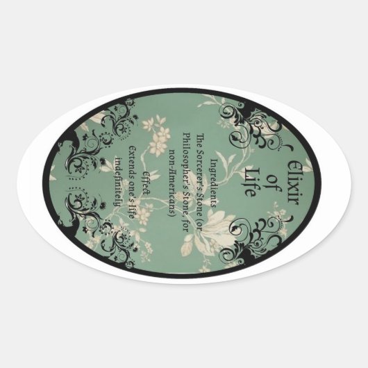 ライフポションラベルの消去 楕円形シール (正面)