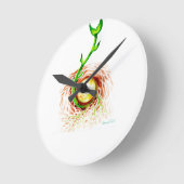 ライフポスターキャンバス印刷はがきマグンのシード ラウンド壁時計 (傾斜)