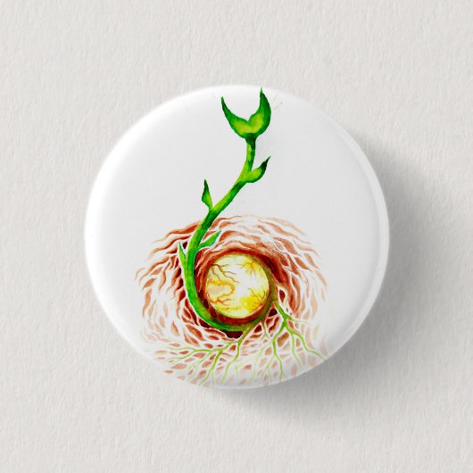 ライフポスターキャンバス印刷はがきマグンのシード 缶バッジ (正面)