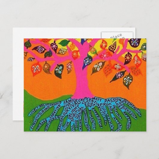 ライフポストカードの知識ツリーのルート ポストカード (正面/裏面)