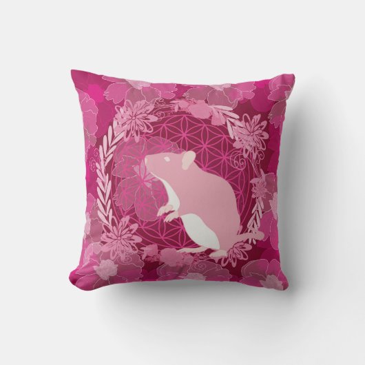 ライフマウスの花 クッション (正面)
