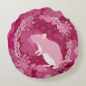 ライフマウスの花 ラウンドクッション (裏面)