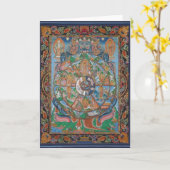 ライフマンダラグリーティングカードのホイール カード (黄色い花)