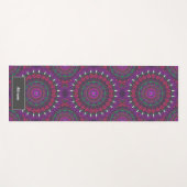ライフマンダラパターンレトロ名前をカスタムするの火花 ヨガマット (正面(横))