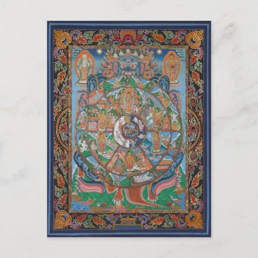 ライフマンダラポストカードのホイール ポストカード (正面)