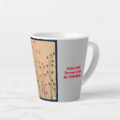 ライフマントラと花 カフェラテマグ (右アングル)