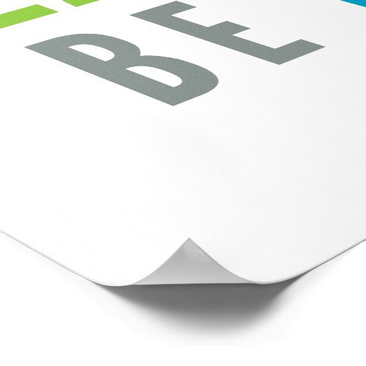 ライフマントラ前向きクールタイポグラフィの明るい色 ポスター (角)