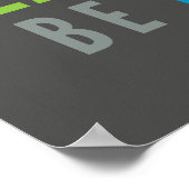 ライフマントラ前向きクールタイポグラフィの明るい色 ポスター (角)