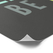 ライフマントラ前向きクールタイポグラフィパステルカラー ポスター (角)