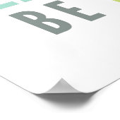 ライフマントラ引用文前向きタイポグラフィパステルカラー ポスター (角)