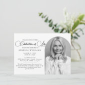 ライフミニマル招待状のスクリプトお祝い 招待状 (スタンド正面)