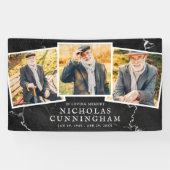 ライフモダンお祝いダークストーン3枚 横断幕 (横)