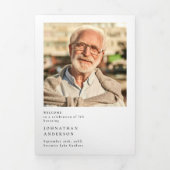 ライフモダンお祝い11エレガント – 写真 三つ折りプログラム (カバー)