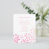 ライフモダンのピンクの木バルミツワー挿入カード エンクロージャーカード (スタンド正面)