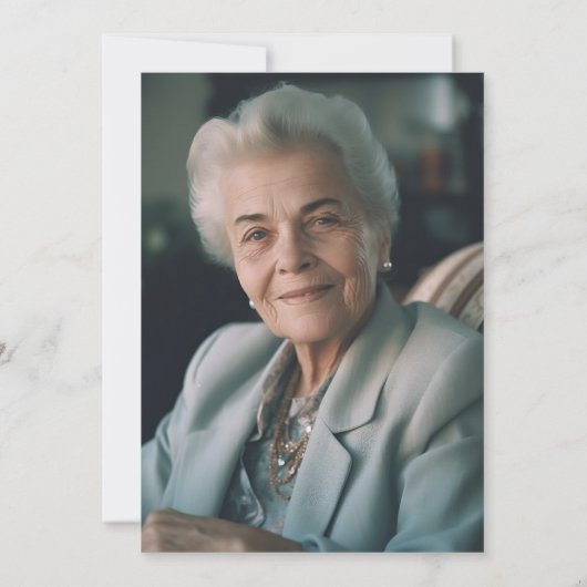 ライフモダン抽象芸術お祝い 招待状 (裏面)