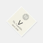 ライフモノグラムのケルト結婚の木 スタンダードカクテルナプキン (角)