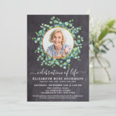 ライフユーカリのお祝い写真石板葬儀 招待状 (スタンド正面)