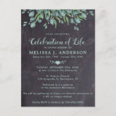 ライフユーカリ素朴葬儀お祝い インビテーションポストカード (正面)