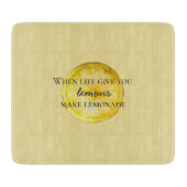 ライフユー与えレモンズ引用文 カッティングボード (正面)