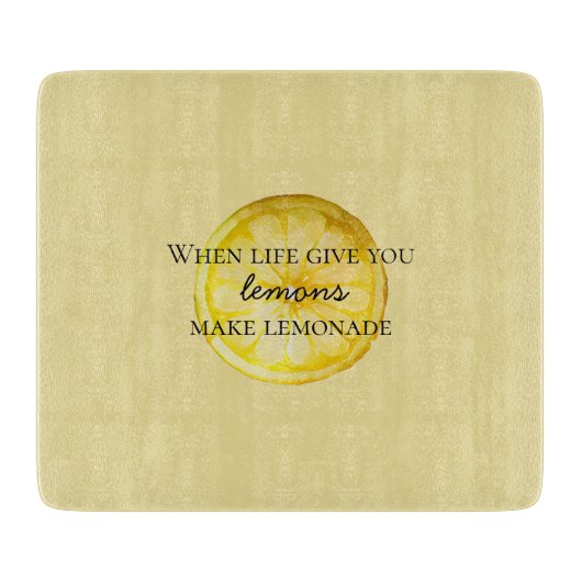 ライフユー与えレモンズ引用文 カッティングボード (正面)