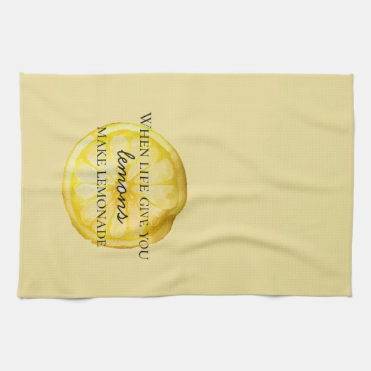 ライフユー与えレモンズ引用文 キッチンタオル (横)