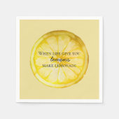 ライフユー与えレモンズ引用文 スタンダードカクテルナプキン (正面)