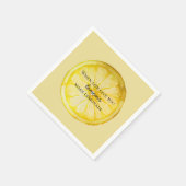 ライフユー与えレモンズ引用文 スタンダードカクテルナプキン (角)