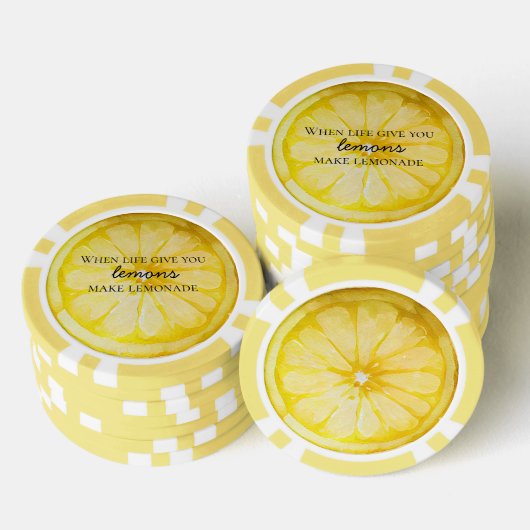 ライフユー与えレモンズ引用文 ポーカーチップ (積み重ね)