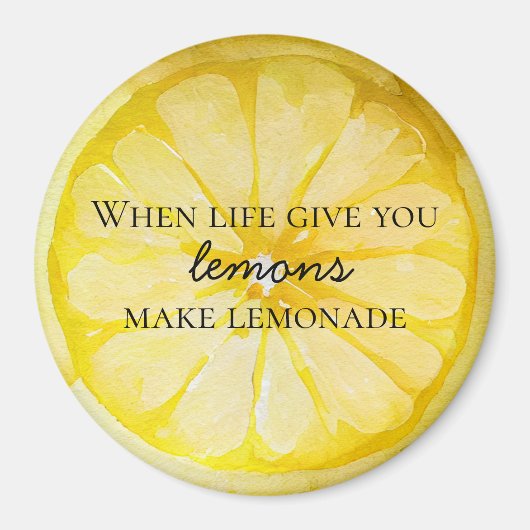 ライフユー与えレモンズ引用文 マグネット (正面)