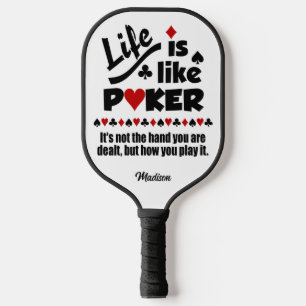 ライフライクトランプのポーカー名前をカスタムする ピックルボールラケット