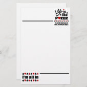 ライフライクトランプのポーカー固定 便箋 (正面/裏面)