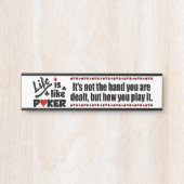 ライフライクトランプのポーカー サインプレート (正面)