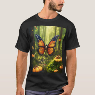ライフライクバタフライイラストレーションTシャツ Tシャツ